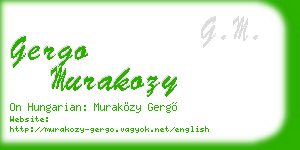 gergo murakozy business card